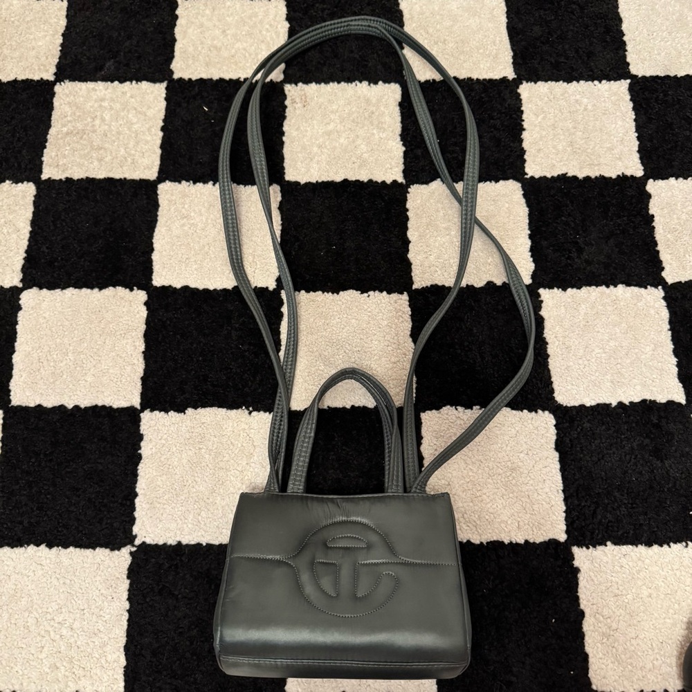 Telfar Green Small Puffer Crossbody Bag